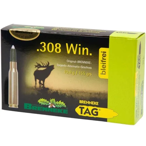 Brenneke TAG bleifreie Jagdmunition in .308 Winchester