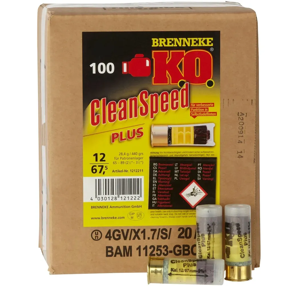 Brenneke K.O. CleanSpeed Plus 12/67 28,4 g Slug-Munition für Selbstladeflinten