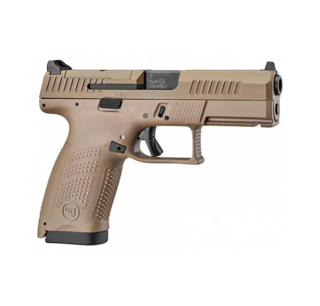 CZ P-10 C OR FDE-Ceracote in der linken Profilansicht mit beidseitigen Bedienelementen