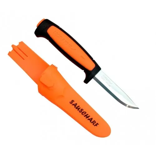 Morakniv Basic 546 Sauscharf – günstiges feststehendes Allroundmesser mit rostfreier Klinge