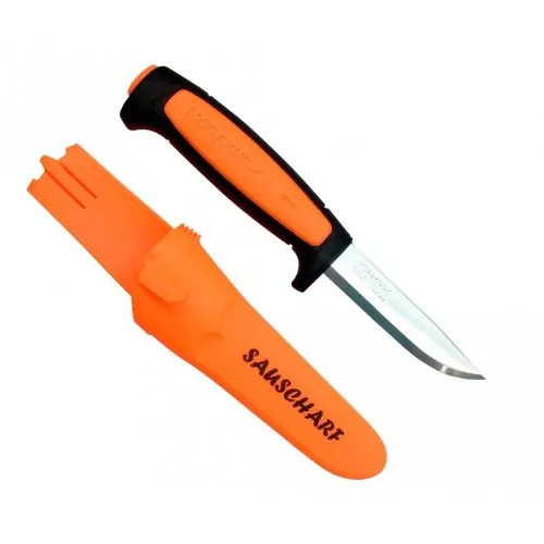 Morakniv Basic 546 Sauscharf – günstiges feststehendes Allroundmesser mit rostfreier Klinge