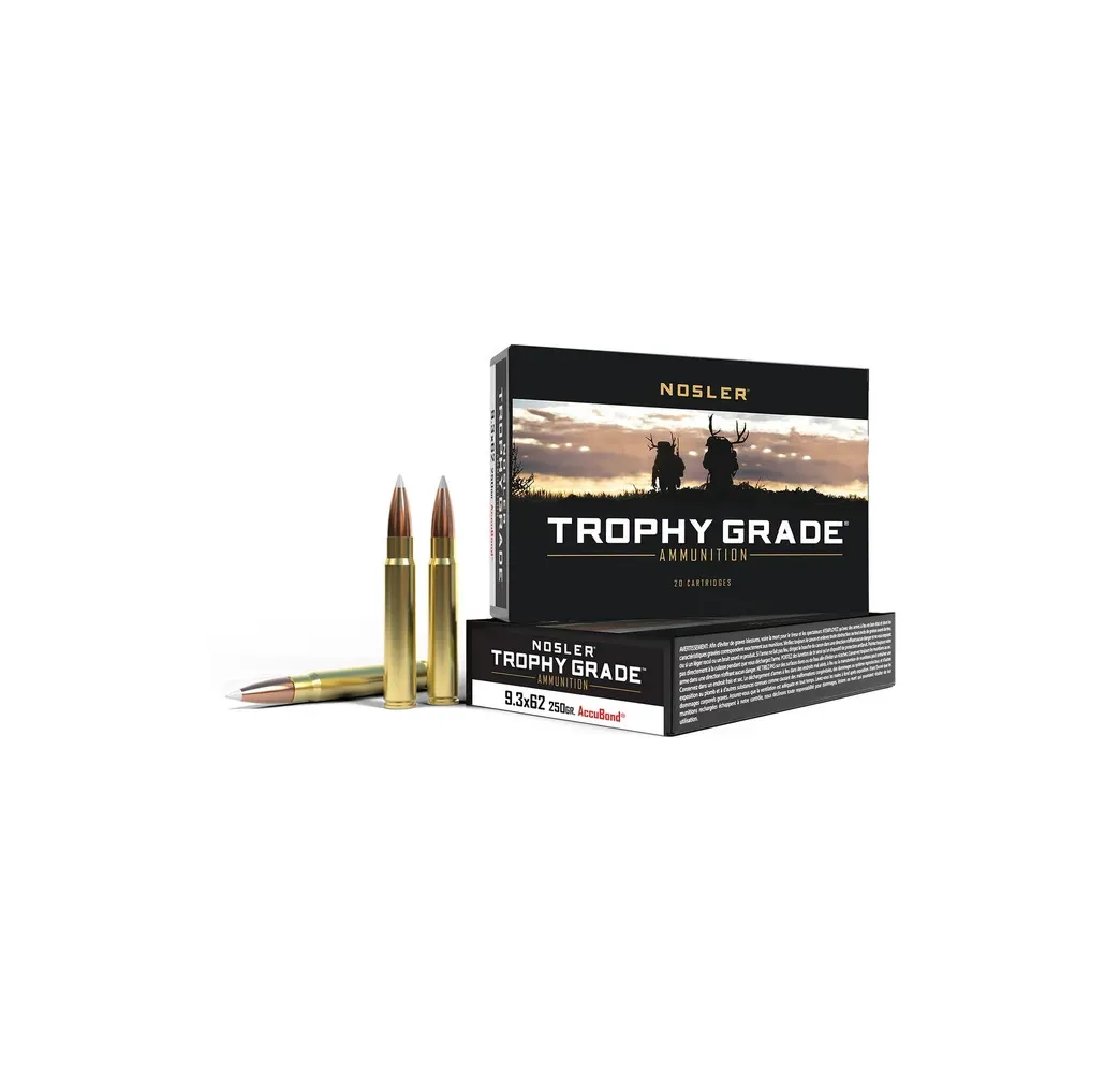 Nosler Trophy Grade 9,3x62 mit 250 grs AccuBond Geschoss
