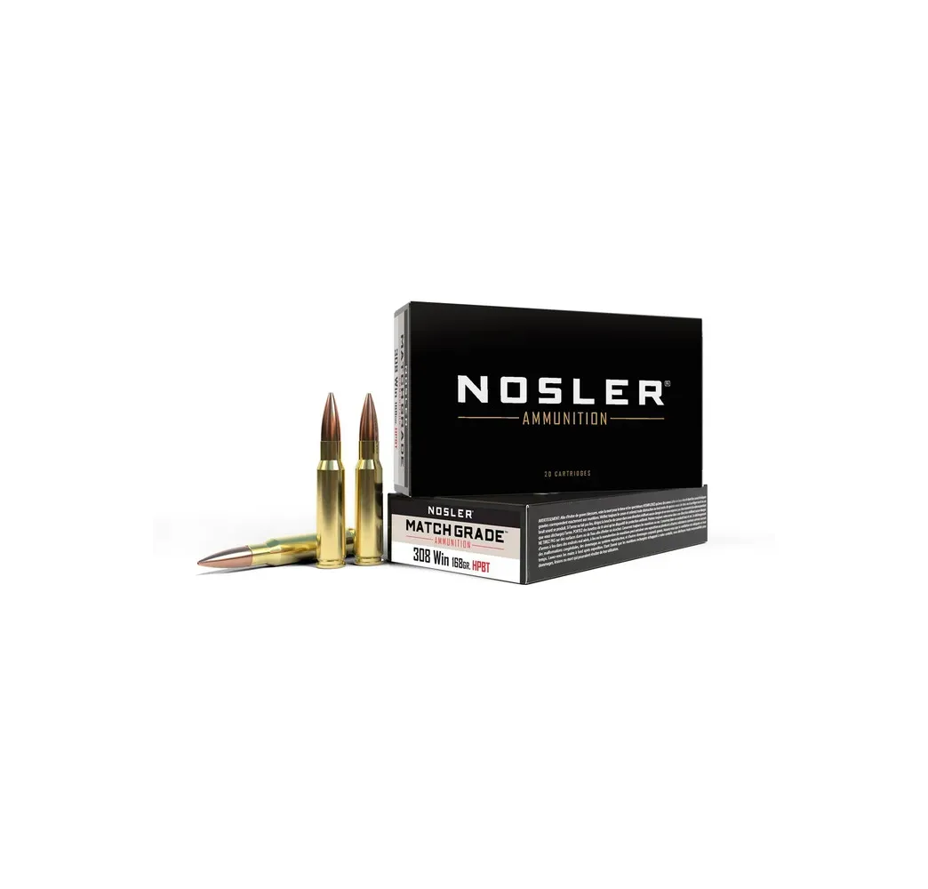 Nosler Match Grade .308 Win 168 grs Custom Competition HPBT