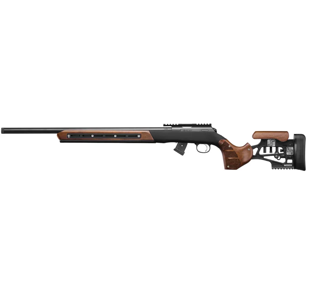 CZ 457 Woox Systembereich mit 25-MOA-Picatinny-Schiene und Kammerstängel