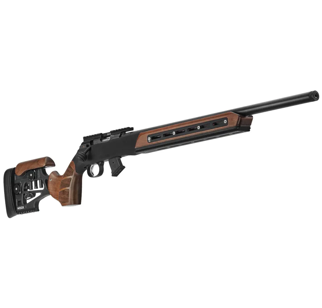 CZ 457 Woox verstellbarer Hinterschaft und Walnussholz-Einlagen des Chassis