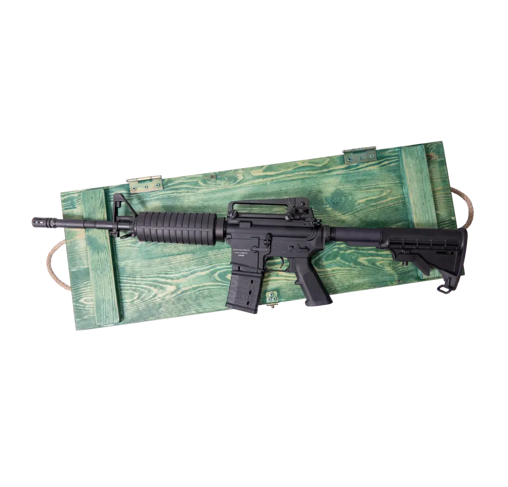 Schmeisser AR15 M4A2 Limited Edition mit festem Carry Handle und Carbine-Handschutz in Seitenansicht