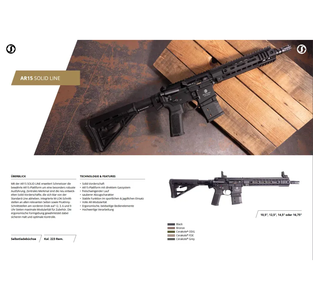 Schmeisser AR15 Solid Line – zweite Ansicht mit Solid-Handschutz
