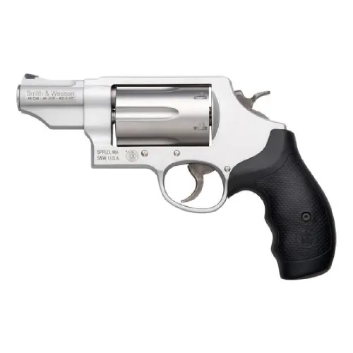 S&W Mod. 19 Classics in der Frontalansicht mit Auswurfstange