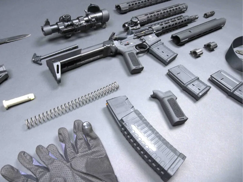 Beidseitige Bedienelemente einer Schmeisser AR15