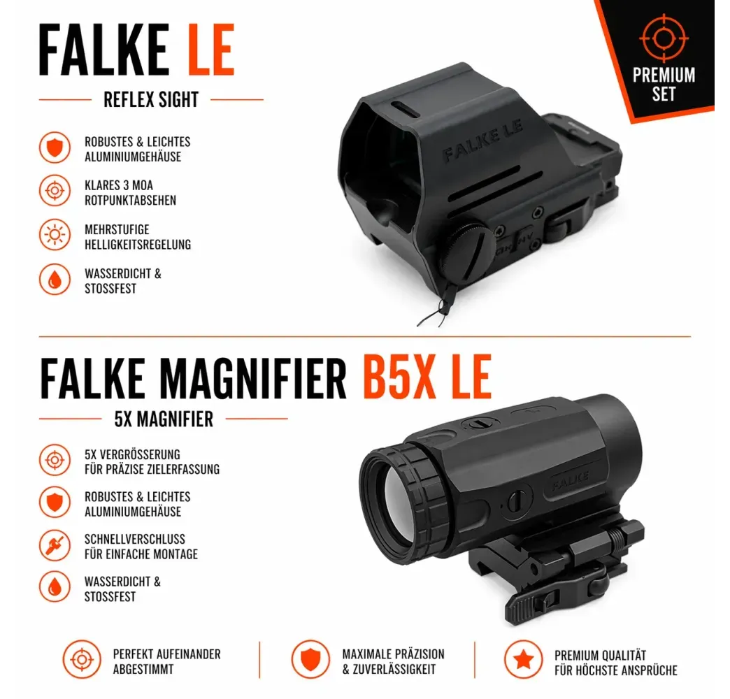 Falke LE QL Gen2 Reflexvisier mit Quick-Lock Picatinny-Montage – Bild 7